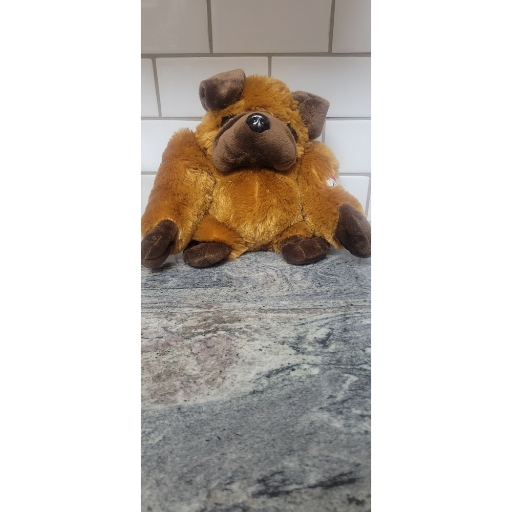 DanDee Plush Pug Dog with "Kisses" Heart Patch on Arm